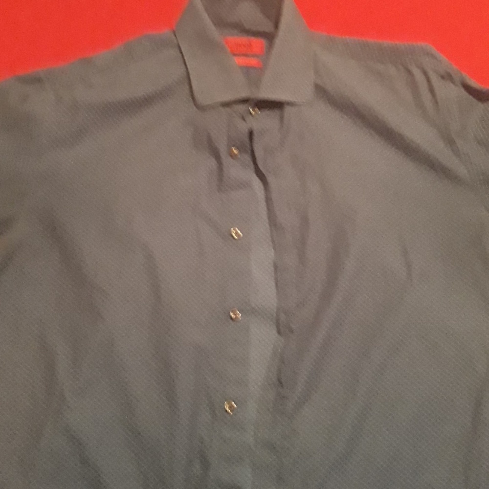 blue hugo boss dress shirt
